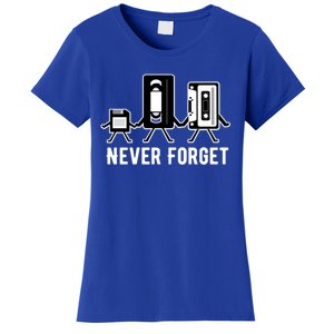 Cassette Tape Video Tape Floppy Disk We Will Never Forget Gift Women's T-Shirt