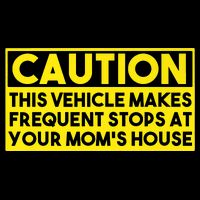 Caution This Vehicle Makes Frequent Stops At Your Moms House Button