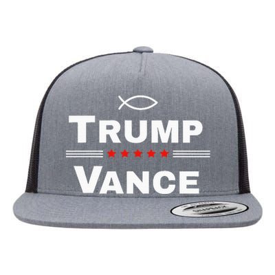 Christian Trump Vance 24 Campaign Flat Bill Trucker Hat