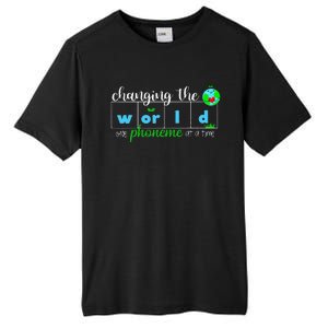 Changing The World One Phoneme At A Time Teacher Tall Fusion ChromaSoft Performance T-Shirt