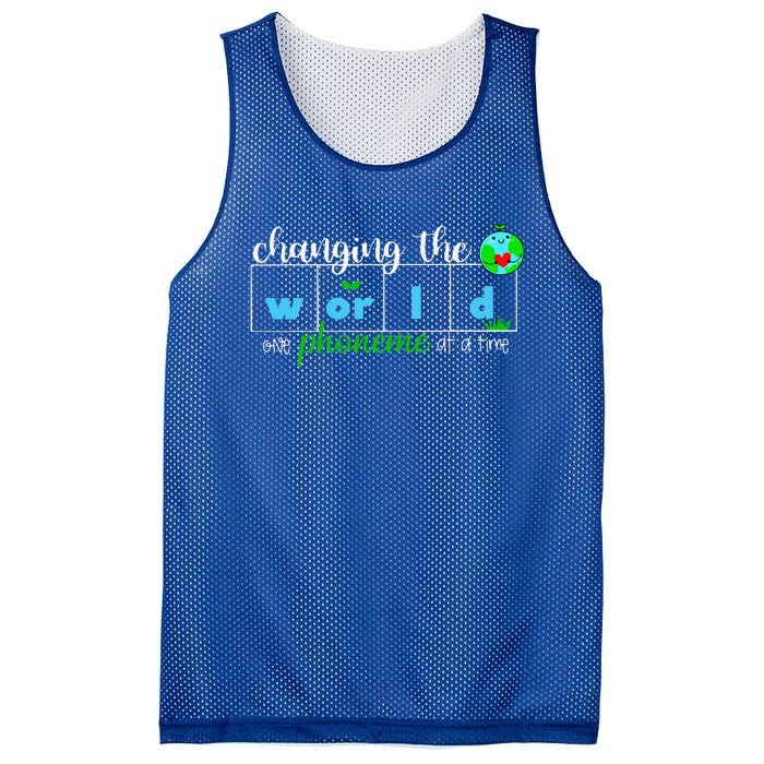 Changing The World One Phoneme At A Time Teacher Mesh Reversible Basketball Jersey Tank