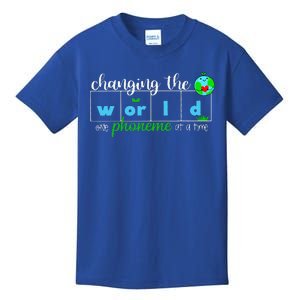 Changing The World One Phoneme At A Time Teacher Kids T-Shirt