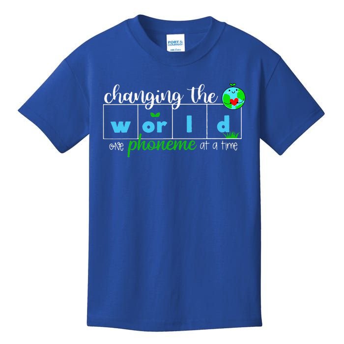 Changing The World One Phoneme At A Time Teacher Kids T-Shirt