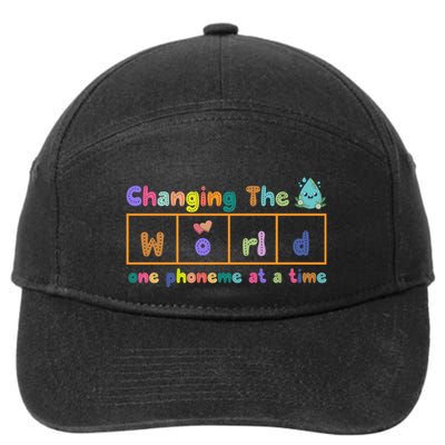 Changing The World One Phoneme At A Time Science Of Reading 7-Panel Snapback Hat