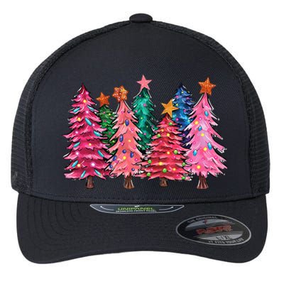 Christmas Tree With Led Light Pine Tree Xmas Light Camping  Flexfit Unipanel Trucker Cap