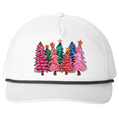 Christmas Tree With Led Light Pine Tree Xmas Light Camping  Snapback Five-Panel Rope Hat