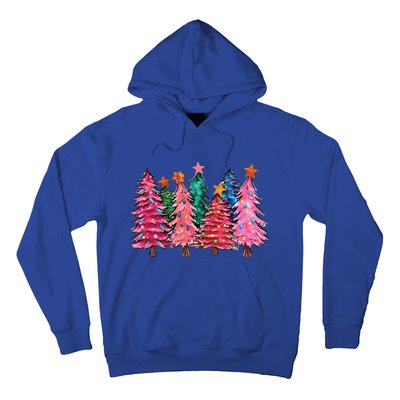 Christmas Tree With Led Light Pine Tree Xmas Light Camping  Hoodie