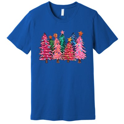 Christmas Tree With Led Light Pine Tree Xmas Light Camping  Premium T-Shirt