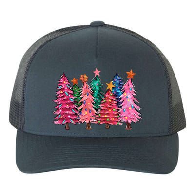 Christmas Tree With Led Light Pine Tree Xmas Light Camping  Yupoong Adult 5-Panel Trucker Hat