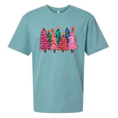 Christmas Tree With Led Light Pine Tree Xmas Light Camping  Sueded Cloud Jersey T-Shirt