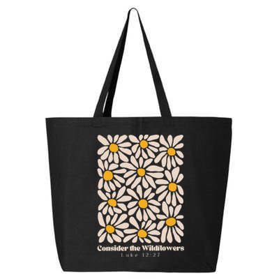 Consider The Wildflowers Retro Christian Jesus 25L Jumbo Tote