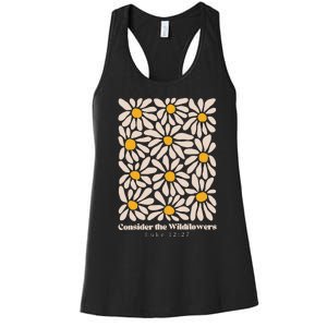 Consider The Wildflowers Retro Christian Jesus Women's Racerback Tank