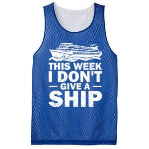 Cruise This Week I Don't Give A Ship Therapy Great Gift Mesh Reversible Basketball Jersey Tank