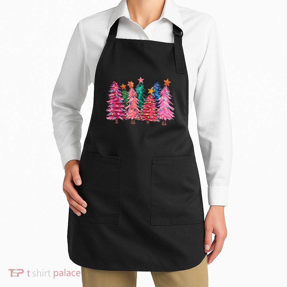 Christmas Tree With Led Light Pine Tree Xmas Light Camping Apron