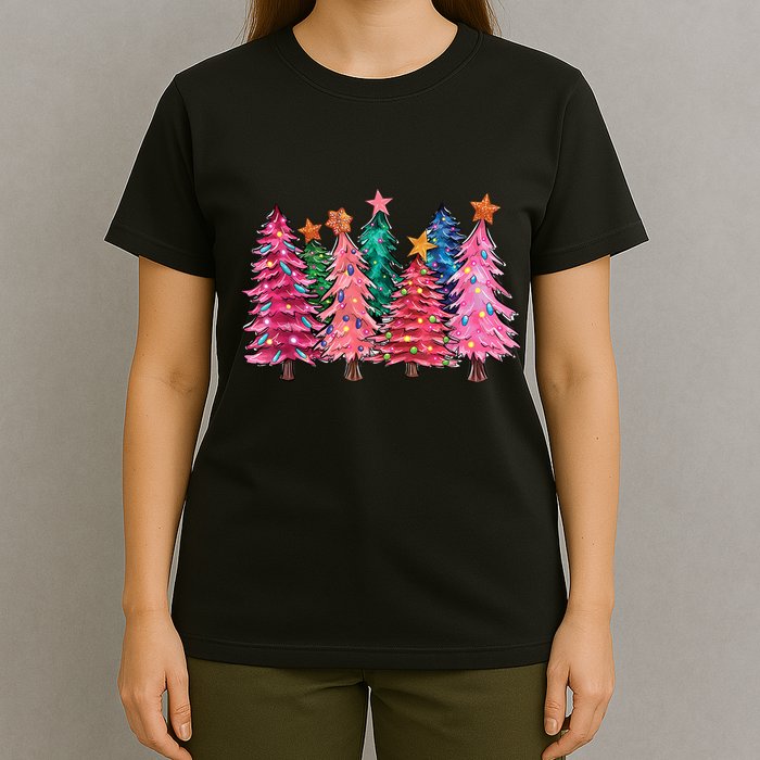 Christmas Tree With Led Light Pine Tree Xmas Light Camping T-Shirt