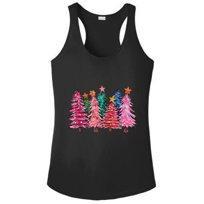 Christmas Tree With Led Light Pine Tree Xmas Light Camping Ladies PosiCharge Competitor Racerback Tank