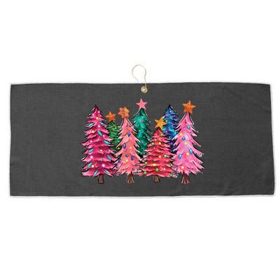 Christmas Tree With Led Light Pine Tree Xmas Light Camping Large Microfiber Waffle Golf Towel