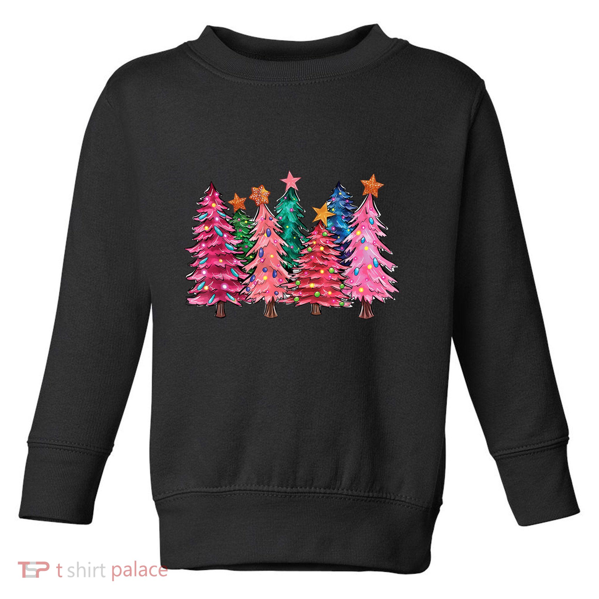 Christmas Tree With Led Light Pine Tree Xmas Light Camping Toddler Sweatshirt