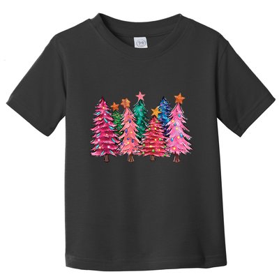 Christmas Tree With Led Light Pine Tree Xmas Light Camping Toddler T-Shirt