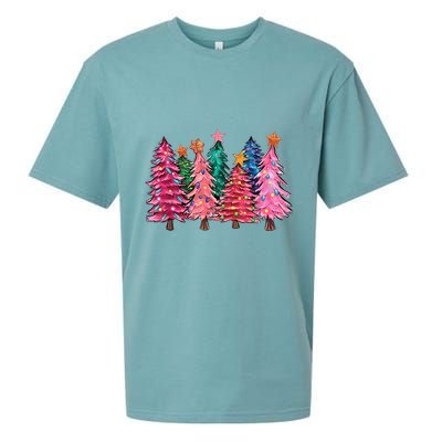 Christmas Tree With Led Light Pine Tree Xmas Light Camping Sueded Cloud Jersey T-Shirt