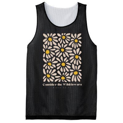 Consider The Wildflowers Retro Christian Jesus Mesh Reversible Basketball Jersey Tank