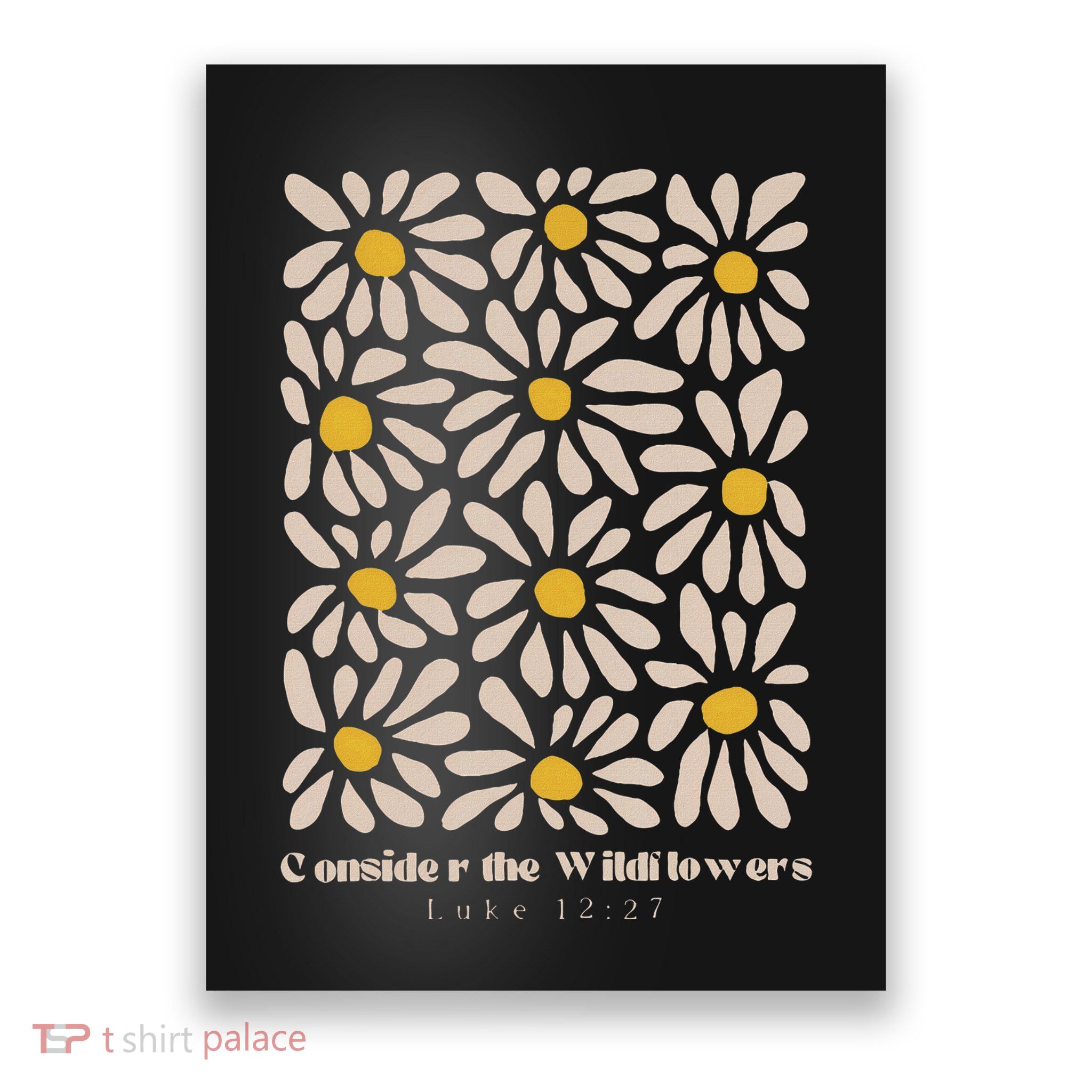 Consider The Wildflowers Retro Christian Jesus Poster
