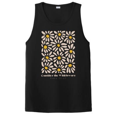 Consider The Wildflowers Retro Christian Jesus PosiCharge Competitor Tank