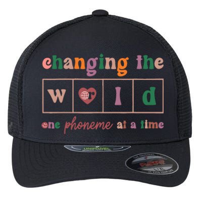 Changing The World One Phoneme At A Time Phonics Teacher Flexfit Unipanel Trucker Cap