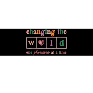 Changing The World One Phoneme At A Time Phonics Teacher Bumper Sticker