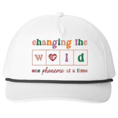 Changing The World One Phoneme At A Time Phonics Teacher Snapback Five-Panel Rope Hat