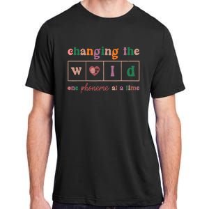 Changing The World One Phoneme At A Time Phonics Teacher Adult ChromaSoft Performance T-Shirt