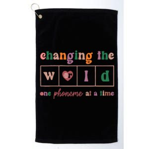 Changing The World One Phoneme At A Time Phonics Teacher Platinum Collection Golf Towel