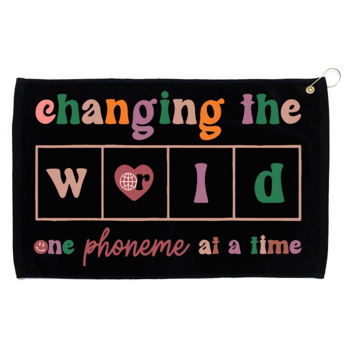 Changing The World One Phoneme At A Time Phonics Teacher Grommeted Golf Towel