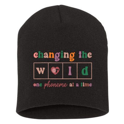 Changing The World One Phoneme At A Time Phonics Teacher Short Acrylic Beanie