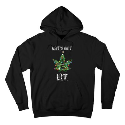 Christmas Tree Weed Leaf Pot Marijuana Thc Gift Hoodie