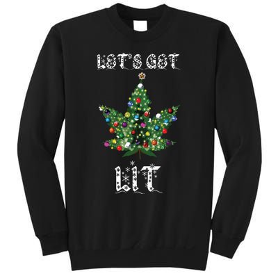 Christmas Tree Weed Leaf Pot Marijuana Thc Gift Sweatshirt