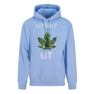 Christmas Tree Weed Leaf Pot Marijuana Thc Gift Unisex Surf Hoodie