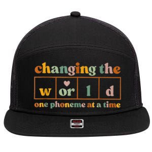 Changing The World One Phoneme At A Time 7 Panel Mesh Trucker Snapback Hat