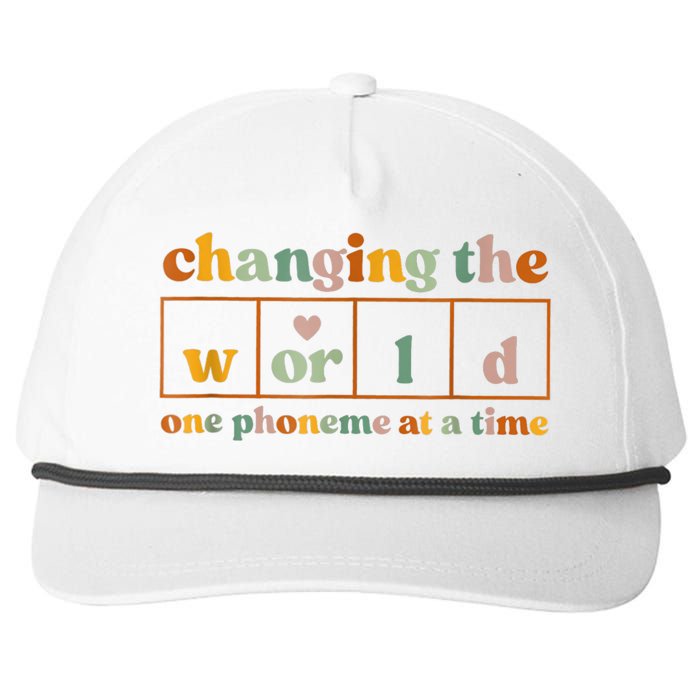 Changing The World One Phoneme At A Time Snapback Five-Panel Rope Hat