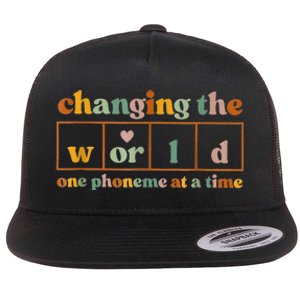 Changing The World One Phoneme At A Time Flat Bill Trucker Hat