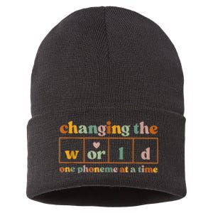 Changing The World One Phoneme At A Time Sustainable Knit Beanie