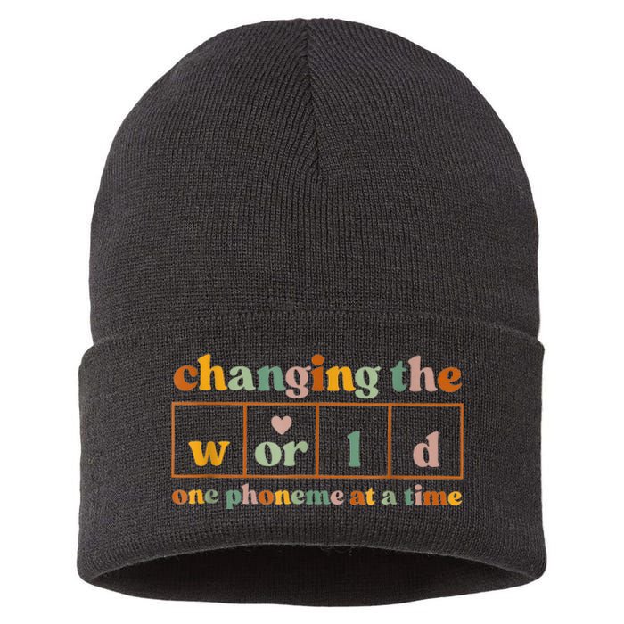 Changing The World One Phoneme At A Time Sustainable Knit Beanie