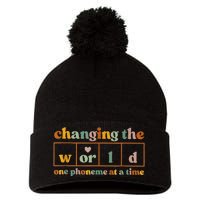 Changing The World One Phoneme At A Time Pom Pom 12in Knit Beanie