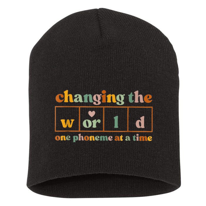 Changing The World One Phoneme At A Time Short Acrylic Beanie