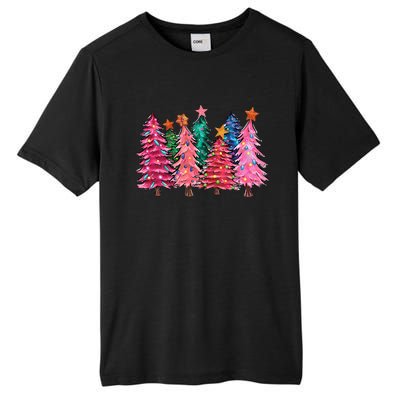 Christmas Tree With Led Light Pine Tree Xmas Light Camping  Tall Fusion ChromaSoft Performance T-Shirt