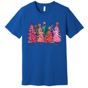 Christmas Tree With Led Light Pine Tree Xmas Light Camping  Premium T-Shirt