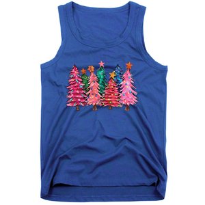 Christmas Tree With Led Light Pine Tree Xmas Light Camping  Tank Top