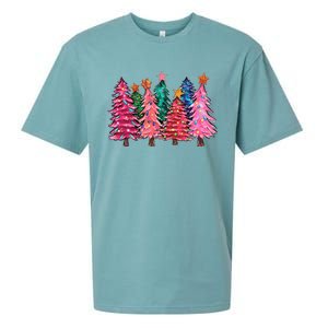 Christmas Tree With Led Light Pine Tree Xmas Light Camping  Sueded Cloud Jersey T-Shirt