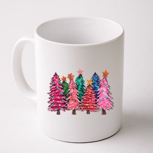 Christmas Tree With Led Light Pine Tree Xmas Light Camping  Coffee Mug