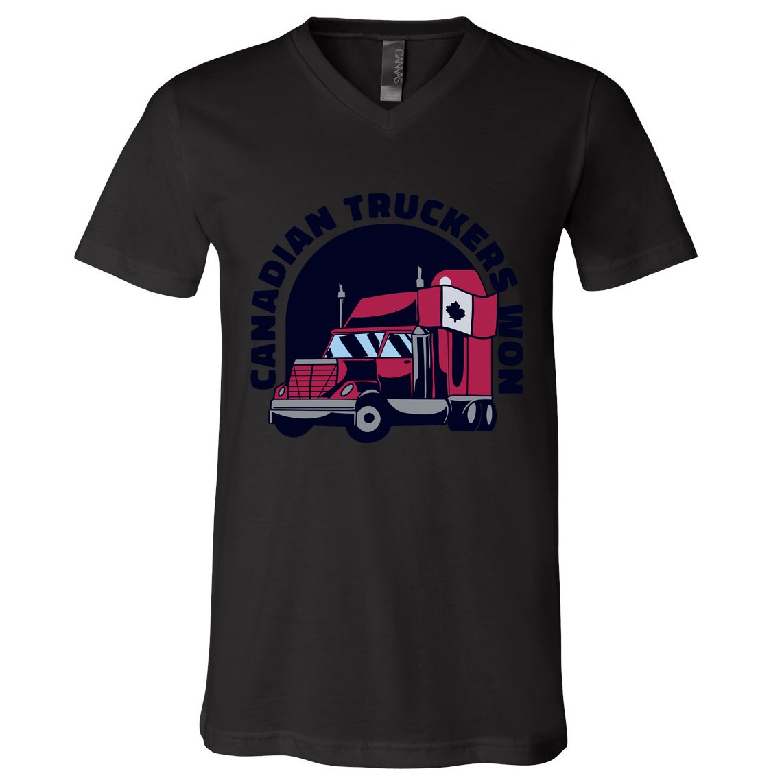 Canadian Truckers Won Freedom Convoy V-Neck T-Shirt